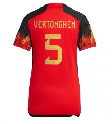 Belgium Jan Vertonghen #5 Replica Home Stadium Shirt for Women World Cup 2022 Short Sleeve